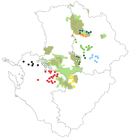 Carte des Projets de Méga Bassines en Poitou-Charente